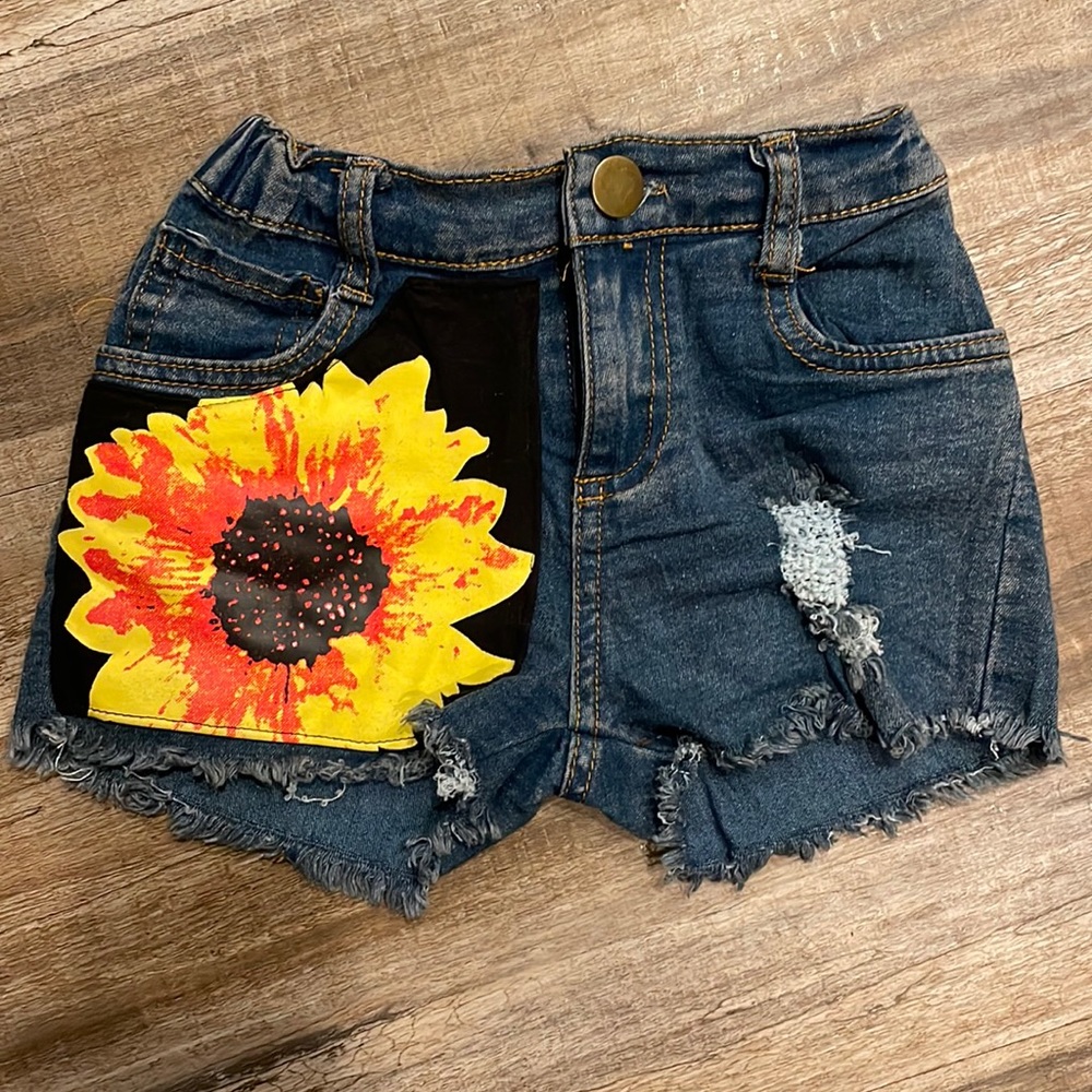 Sunflower denim Shorts 18 months
